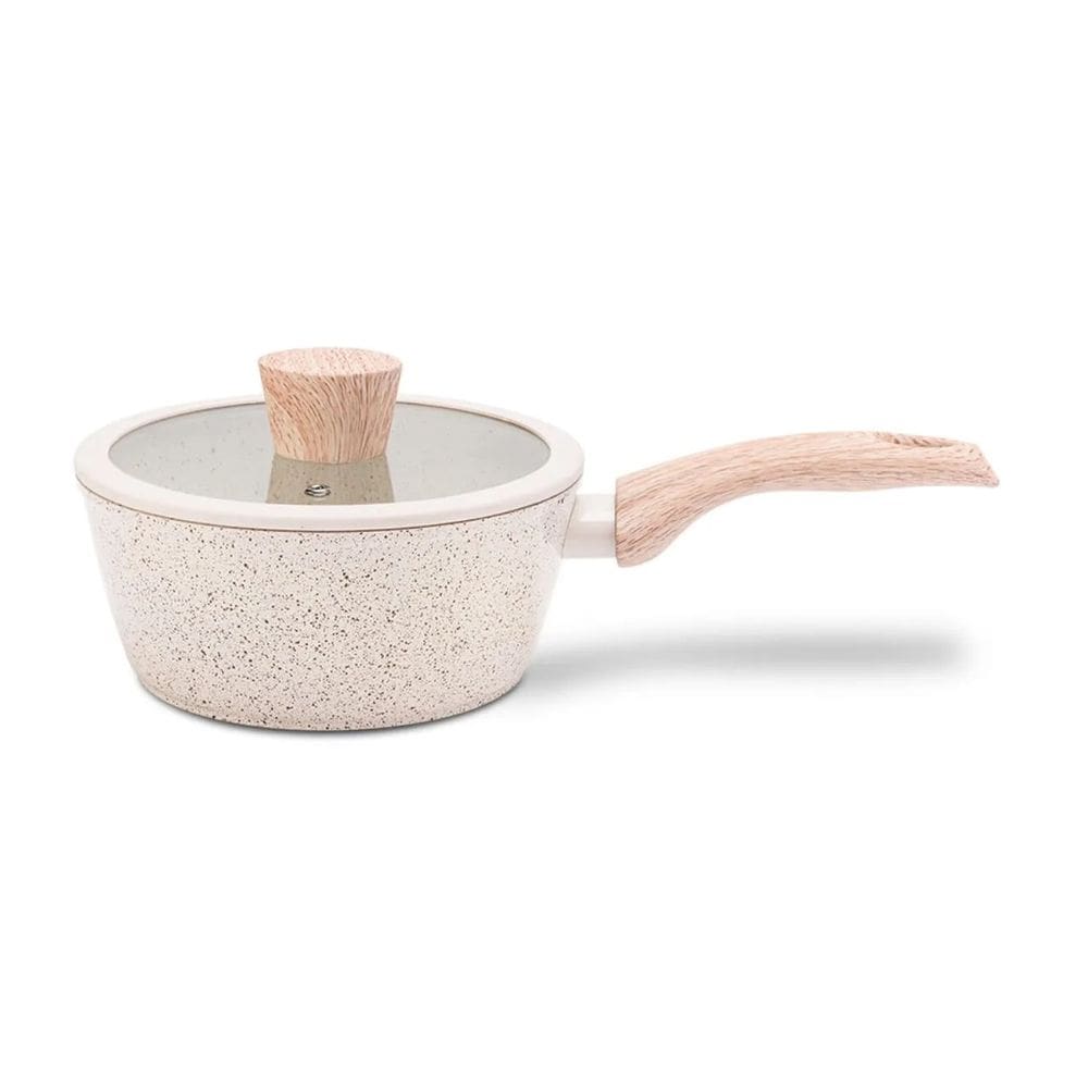 Panela de Indução com Tampa Brinox Ceramic Life Sirius Vanilla - Ø20 cm - 2,1 Litros Revestimento Cerâmico Antiaderente