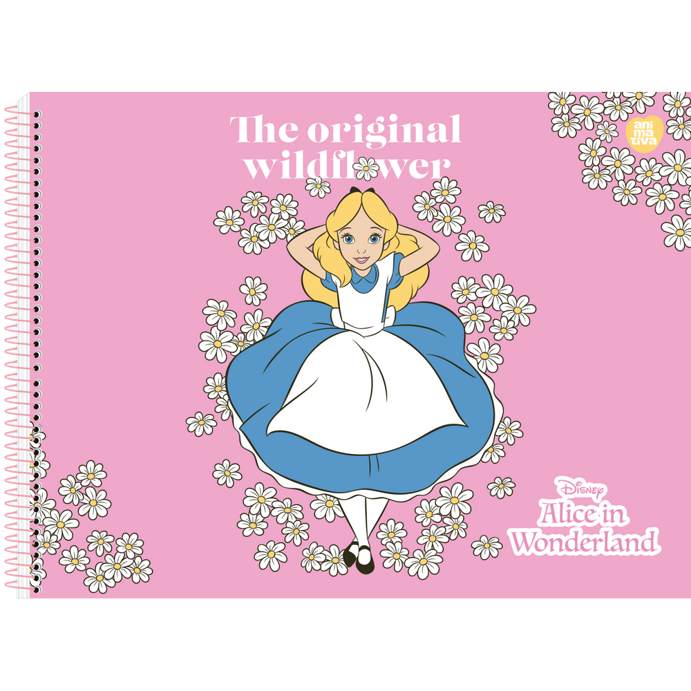 Caderno Desenho 60 Folhas Alice no País das Maravilhas Animativa 3777