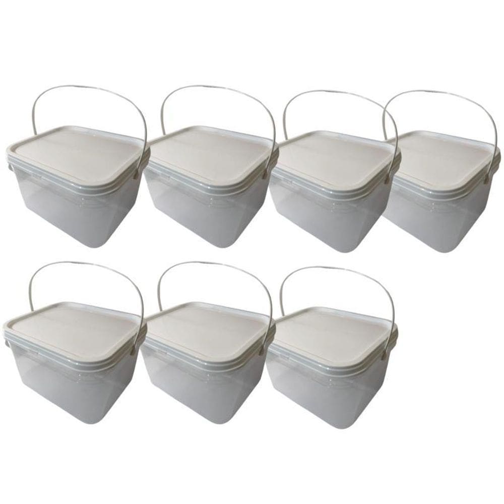 Balde Para Viagem Transparente 2.4L-Kit 7 Pçs