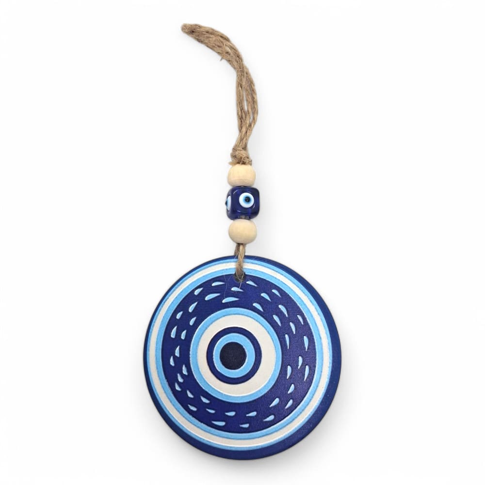 Móbile Olho Grego Azul Claro Afasta Mau Olhado 18 cm