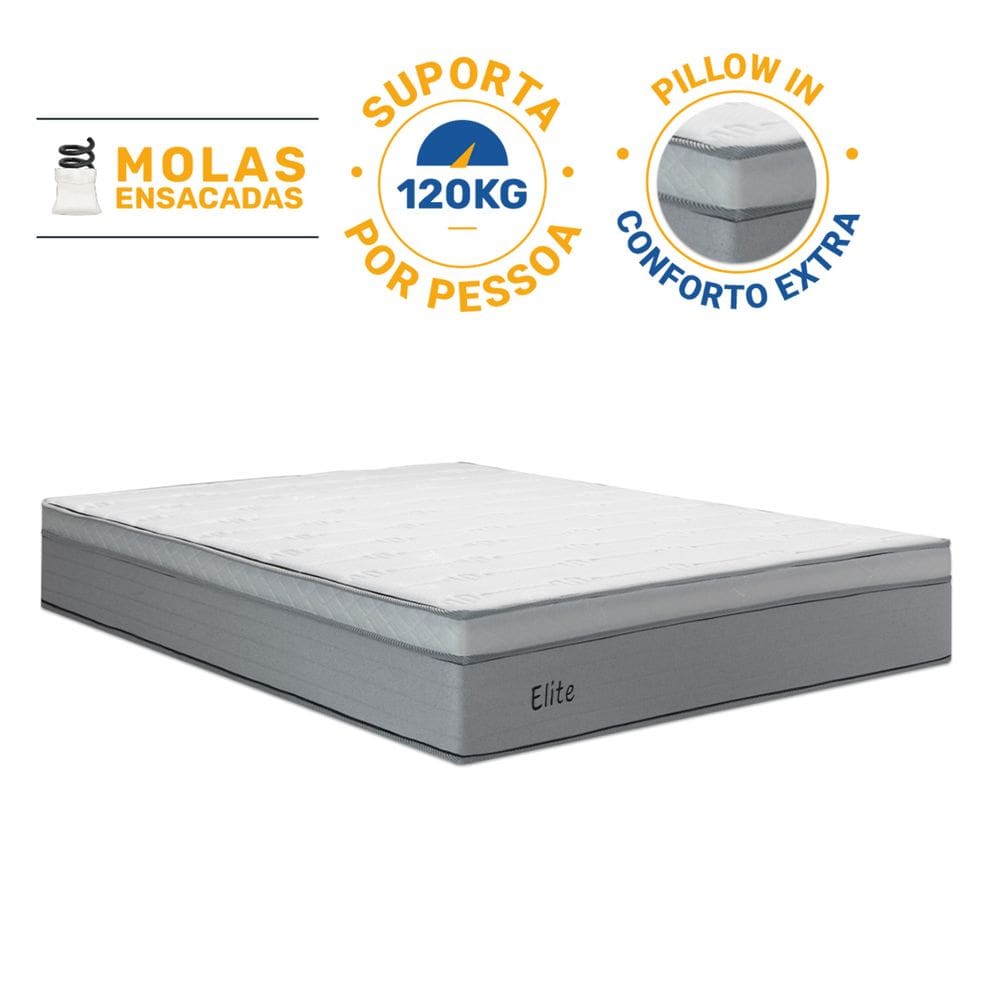 Colchão de Molas Ensacadas Pillow In Elite Queen 158cm