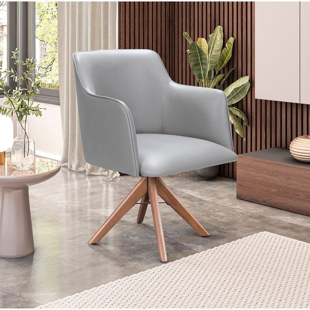 Cadeira para Sala de Estar Marquesa Cinza