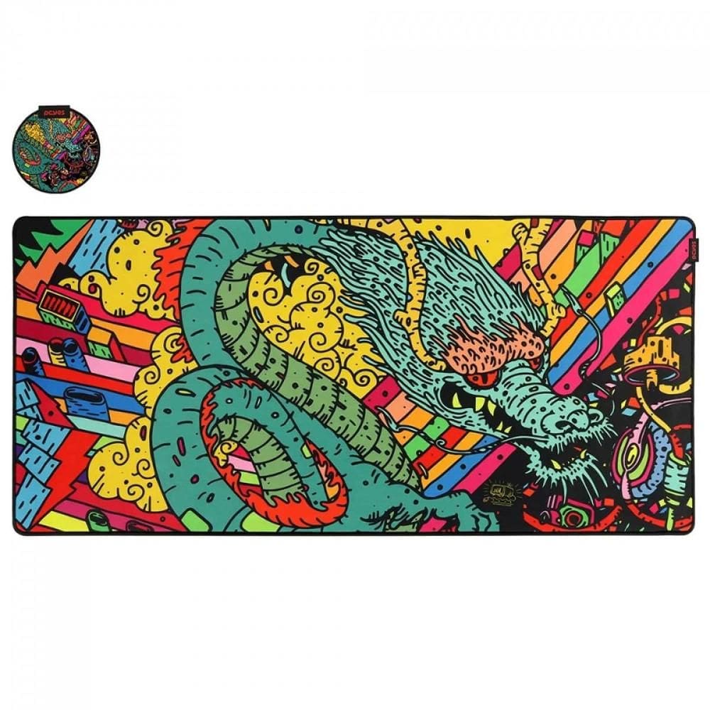 Mousepad Gamer PcYes Dragon Extended - Extra Grande: 900x420mm - PMD90X42