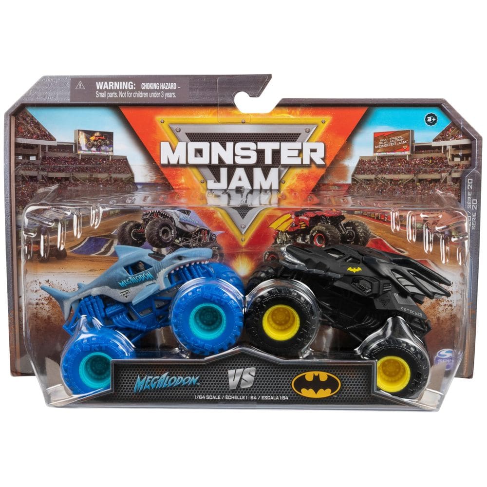 Toy Monster Jam Batman vs. Megalodon Die-Cast em escala 1:64
