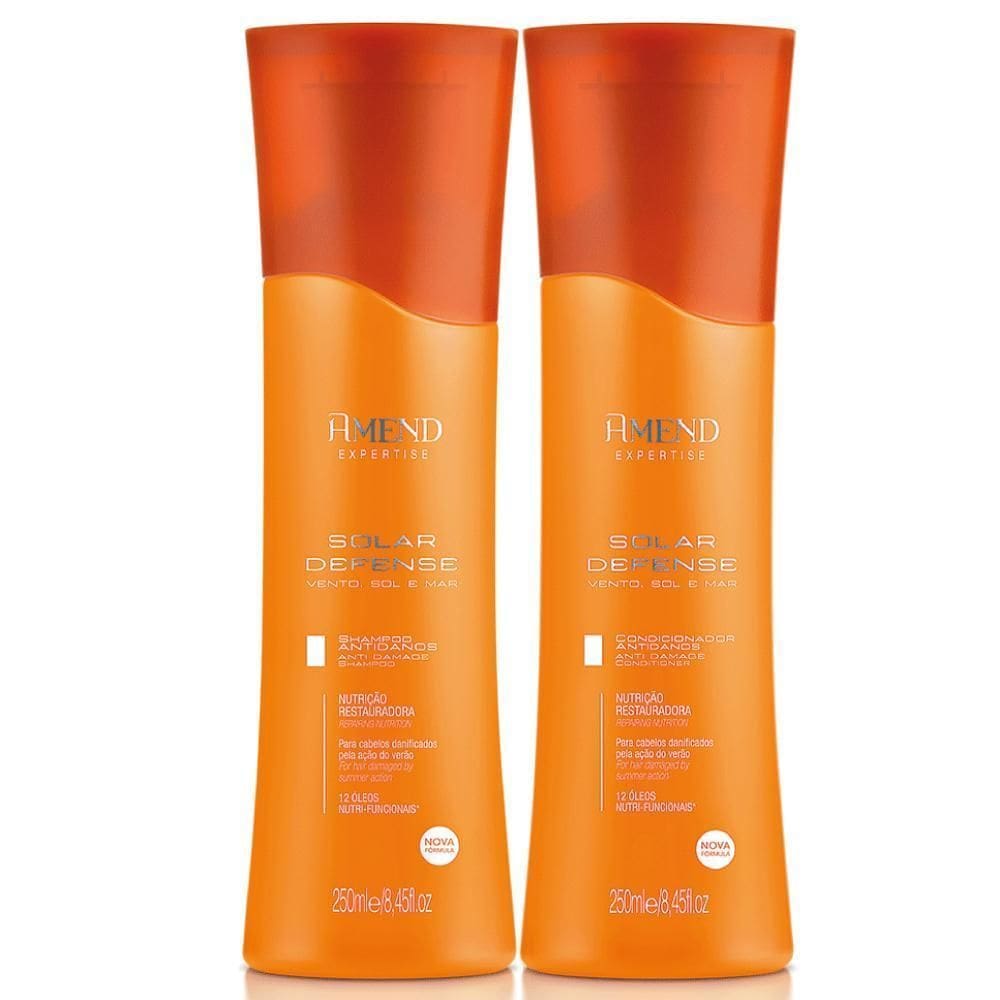 Shampoo + Condicionador Antidanos Nutrição Solar Amend 250Ml