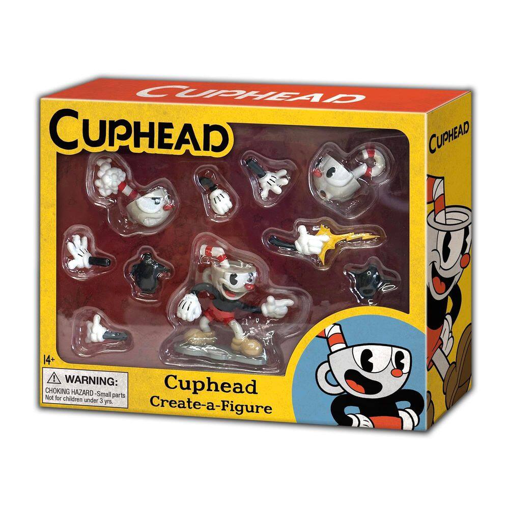 Mini boneco Toynk Cuphead Create-A-Figure de 8 cm | Extra