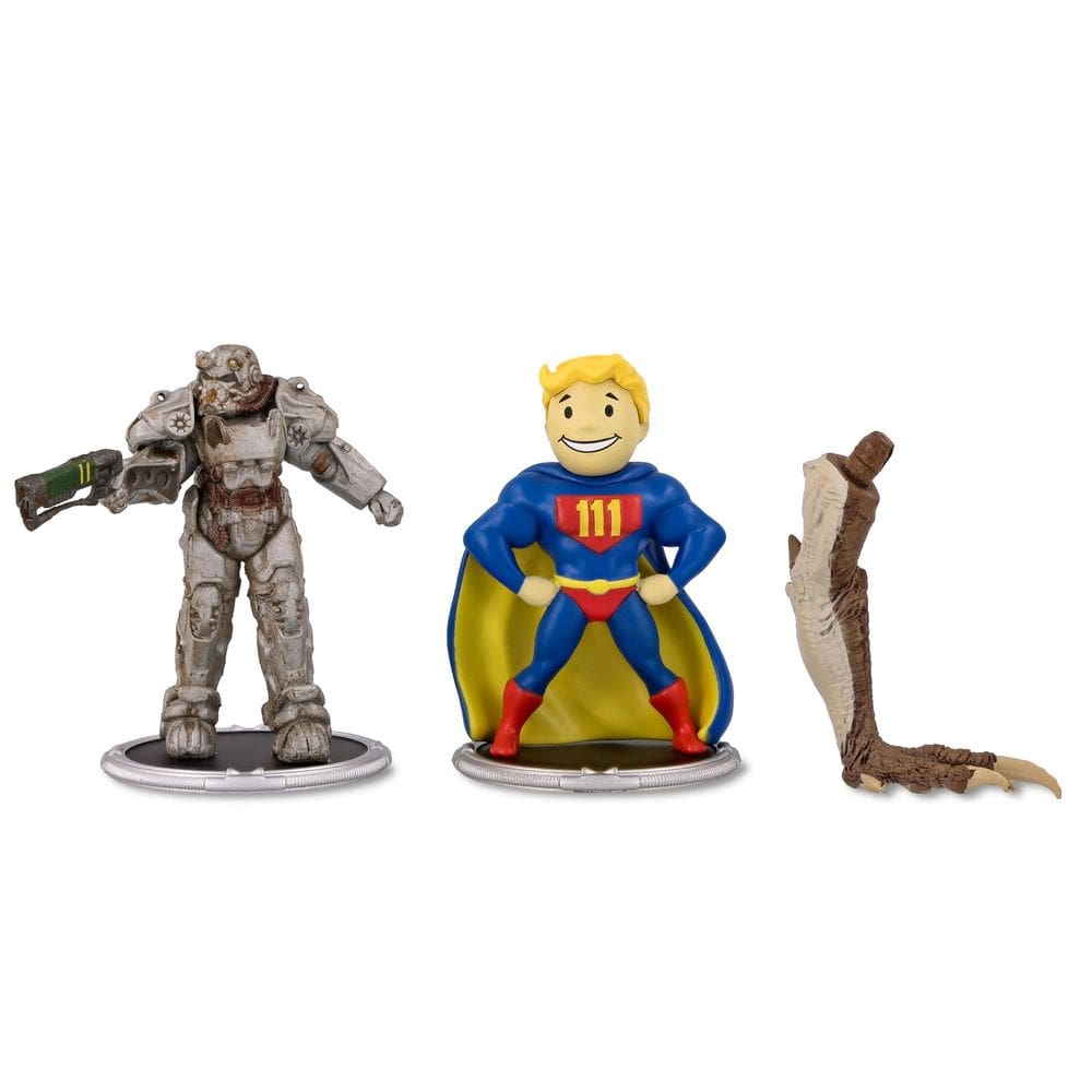 Mini conjunto de bonecos Fallout T-60 Power Armor e Vault Boy 3