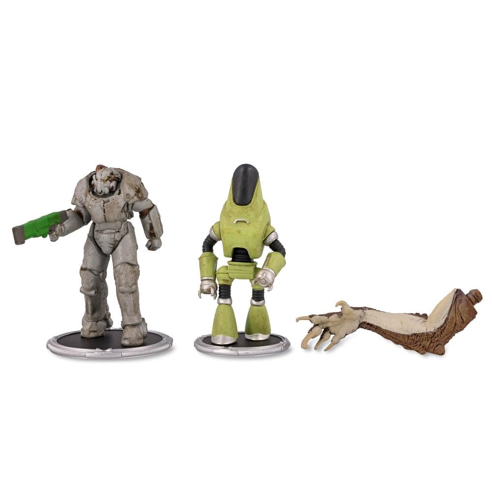 Mini conjunto de bonecos Toynk Fallout X01 Power Armor & Protectron