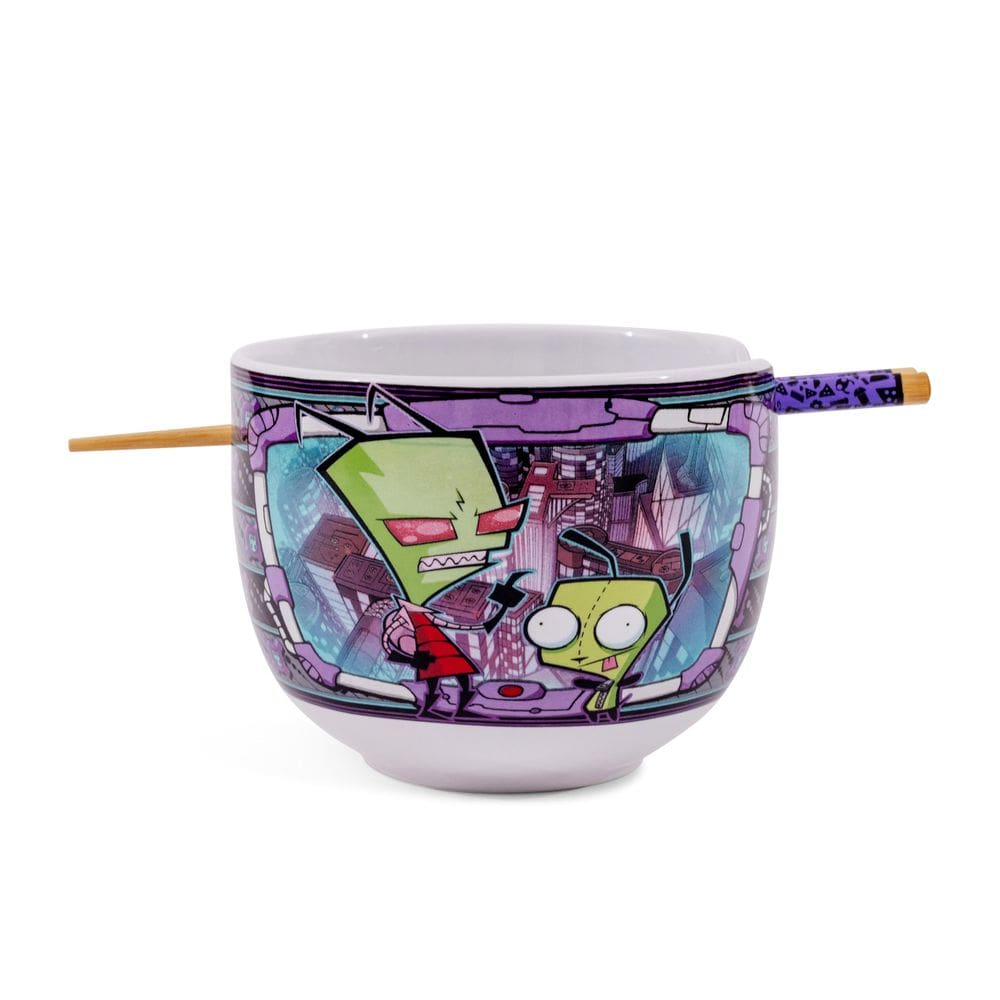 Conjunto de louças Ramen Silver Buffalo Invader Zim and GIR