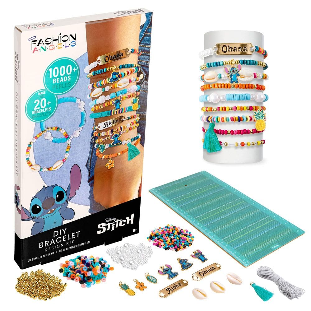 Kit de fabricação de pulseiras Fashion Angels Disney Stitch com mais de 1.000 miçangas