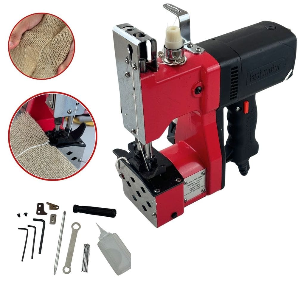 Máquina de Costurar Portátil Fechar Boca Saco Sacaria Fechadeira Industrial Importway Iwmc512