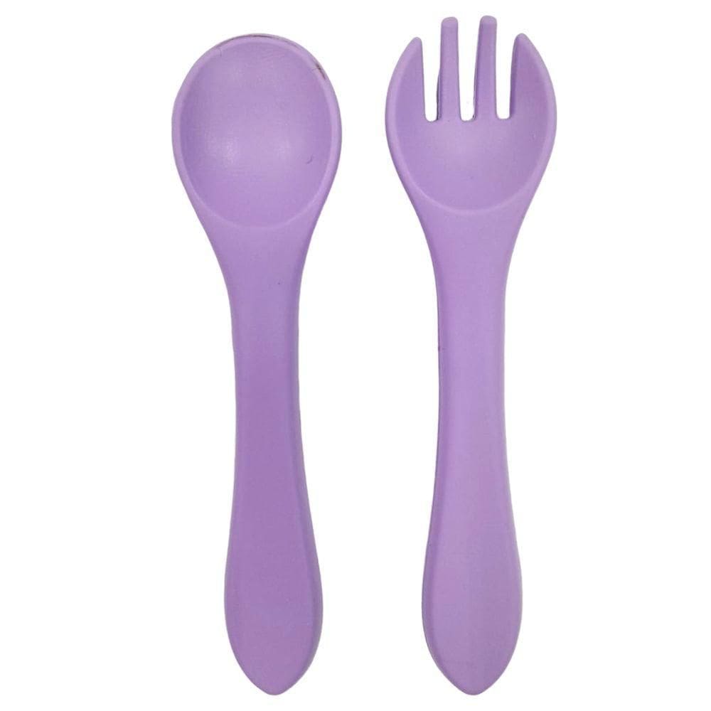 Kit Refeição Infantil 2 Pçs Silicone 2445982 Roxo - Quanhe