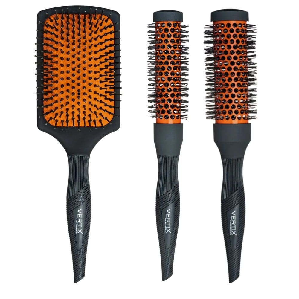 2 Escova Antibacterianas Cerâmica Pro 25/33MM+Raquete Vertix