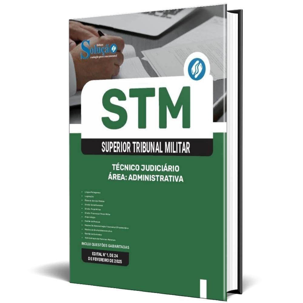 Apostila Stm 2025 - Técnico Judiciário Área: Administrativa
