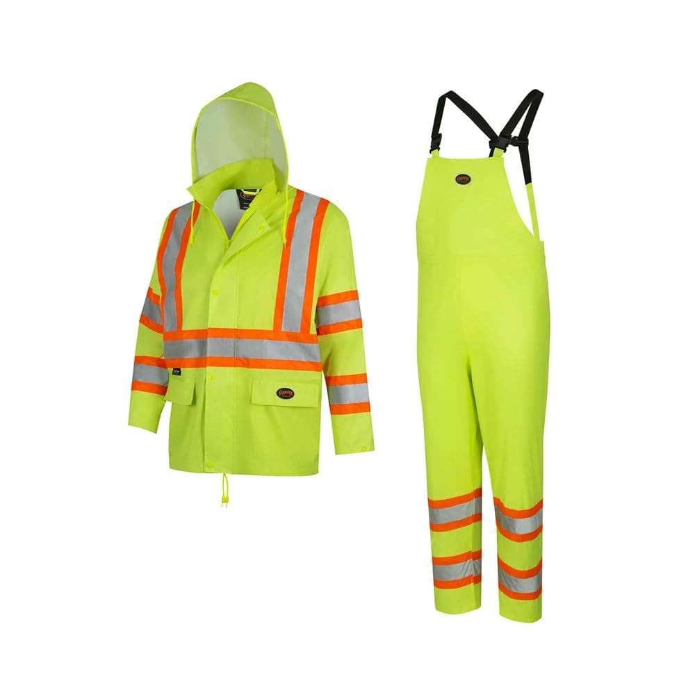Roupa de chuva Pioneer Hi Vis, leve e impermeável, de segurança