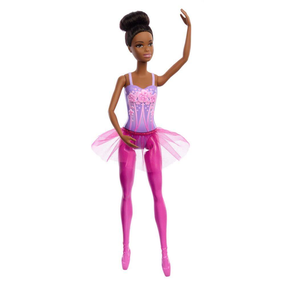 Boneca fashion Barbie Ballerina Brunette com tutu roxo