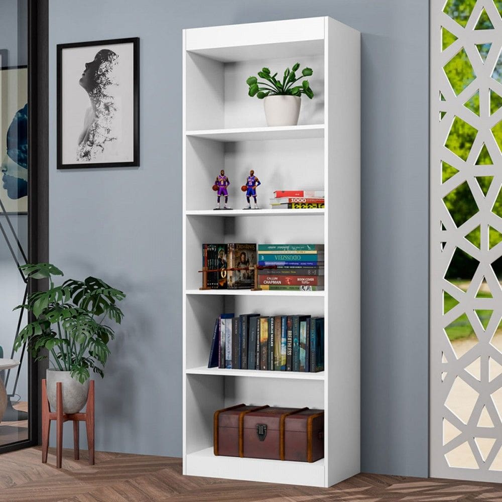 Estante para Livros Larissa 4 Prateleiras Branco - J&a Móveis