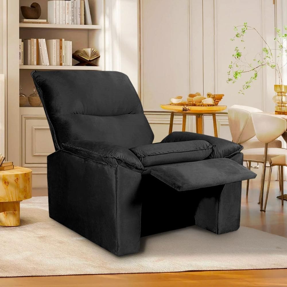 Poltrona do Papai Reclinável Copenhagen Suede Preto