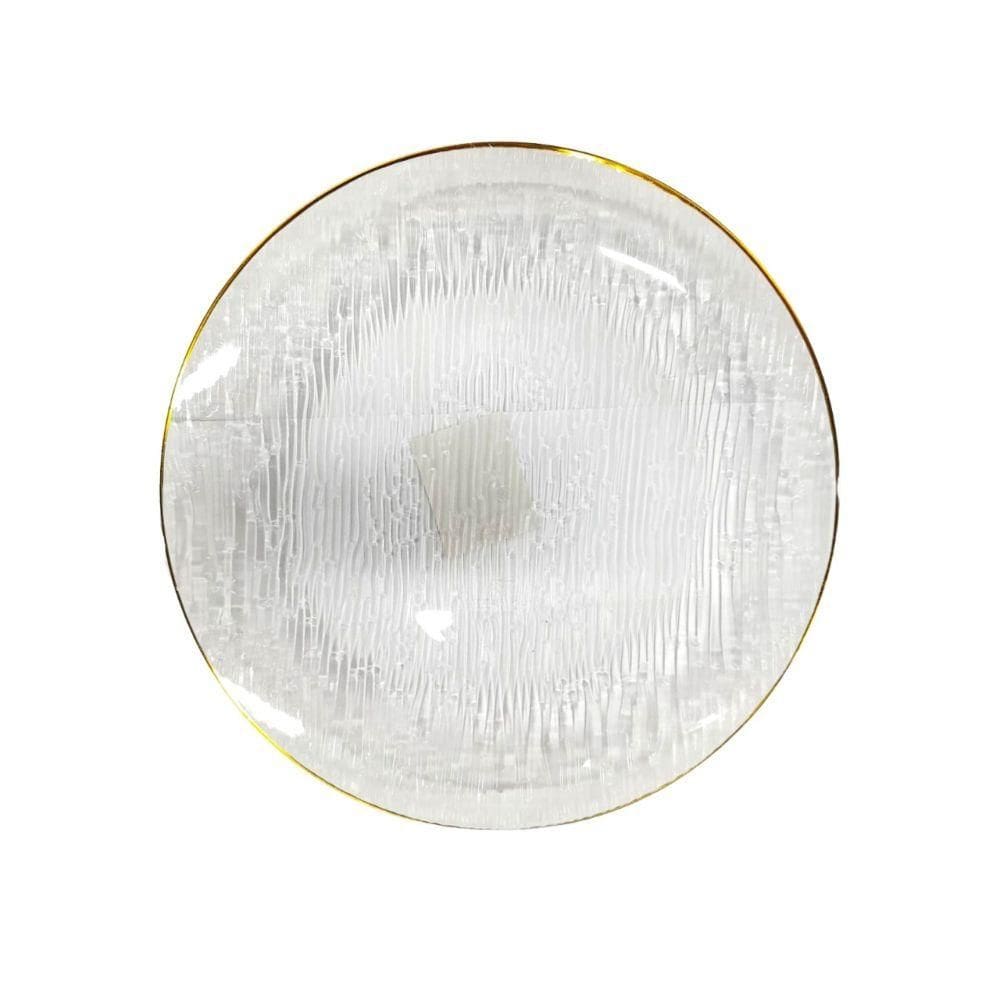 Prato Raso com Borda Dourada 26 cm N244717-8 - Quanhe