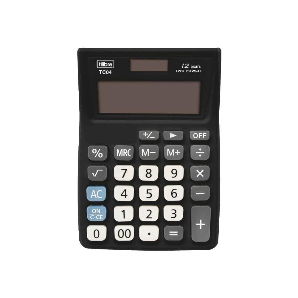 Calculadora De Bolso 12 Dígitos Tc04 Preta Tilibra