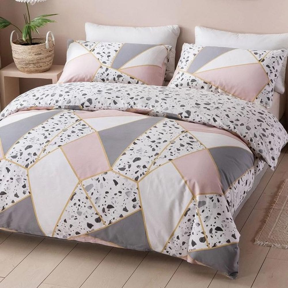 Edredom Casal King Mais 2 Fronhas Lux Decor Print Designer