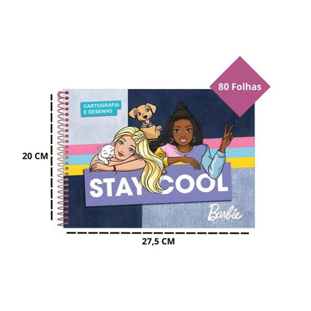 Caderno Desenho 80 Folhas Barbie Disney Foroni 8677
