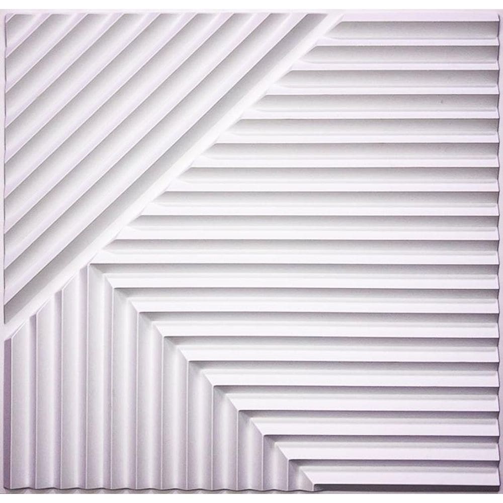 Kit 4 Placas Decorativas 3D Revestimentos 0,5Mm Ripado
