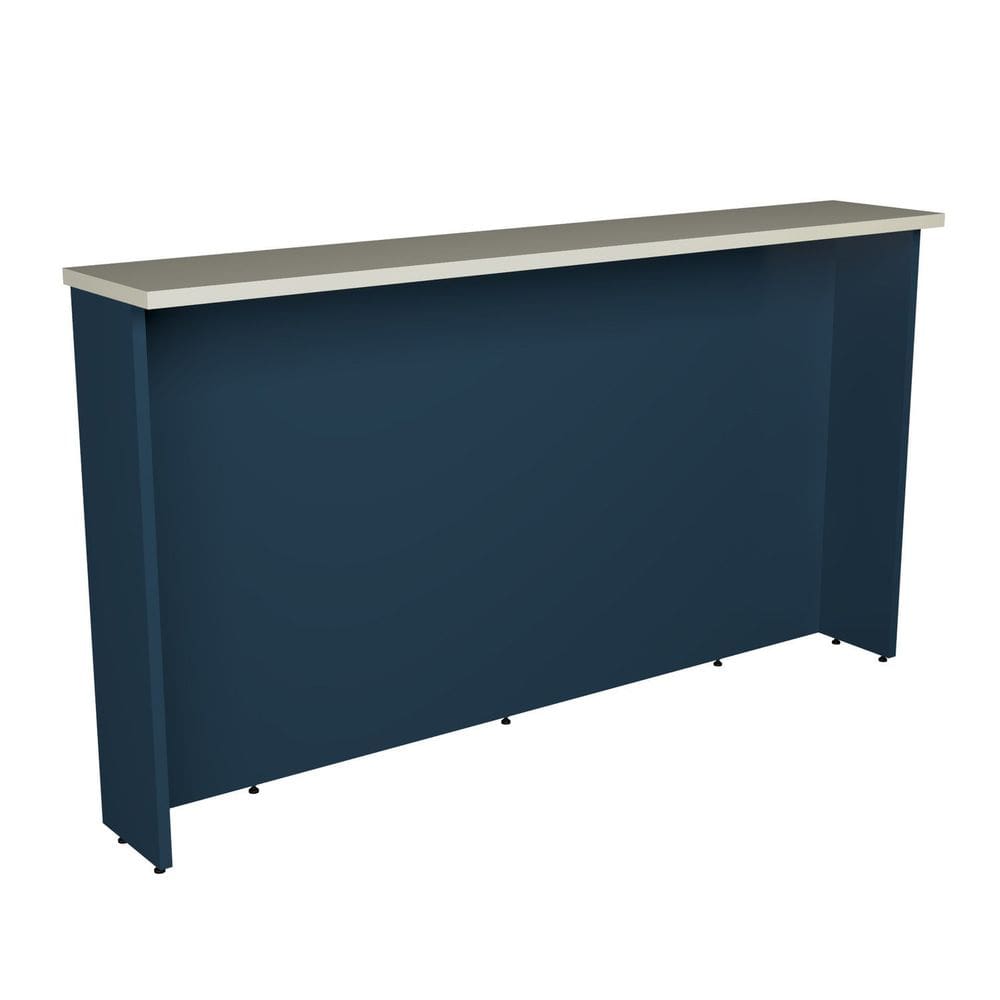 Bancada Ilha 200cm Cozinha Sevilha Azul Órion /Cinza