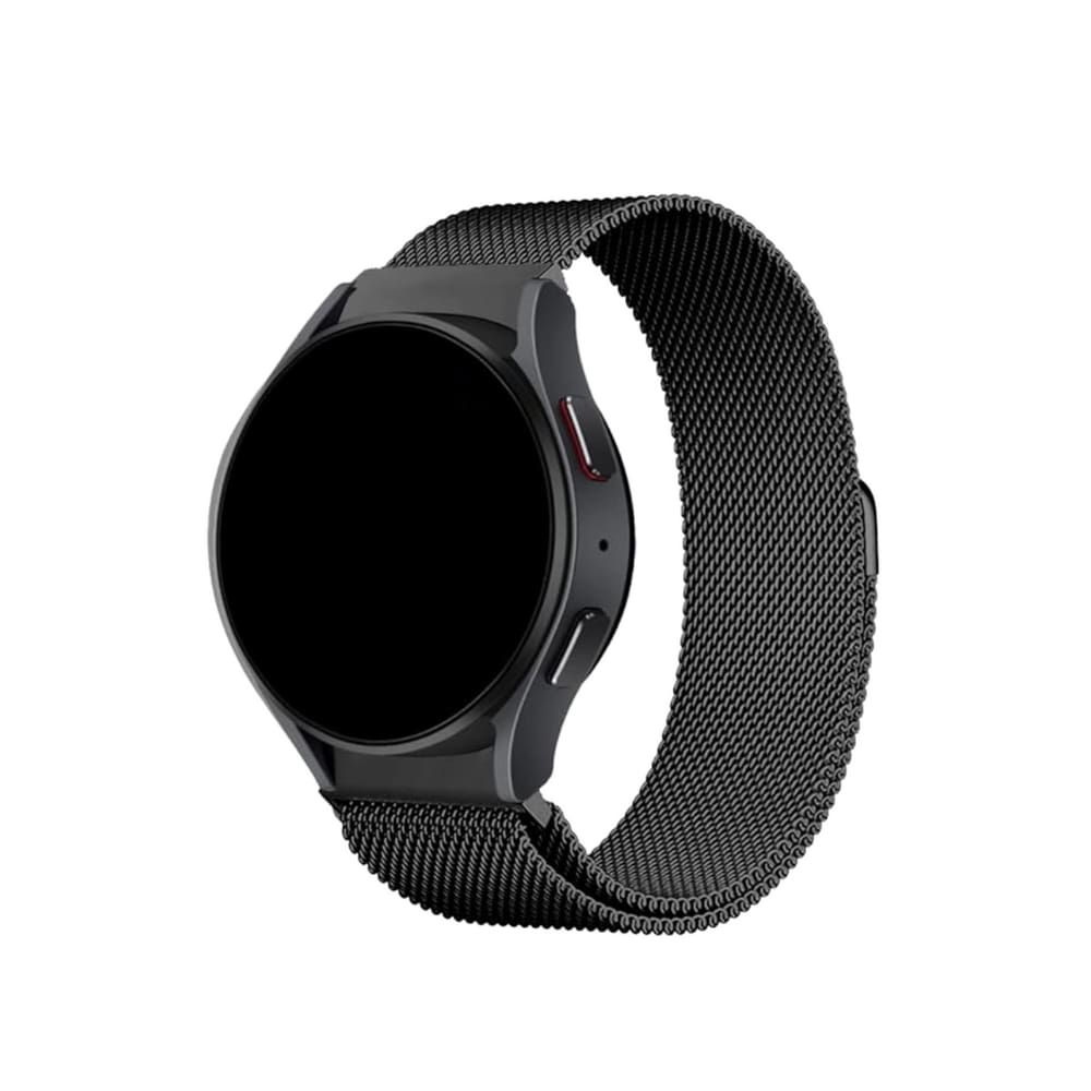 NERDCASE, Pulseira de Metal Magnética, Compatível com Samsung Galaxy Watch 20mm, Preto