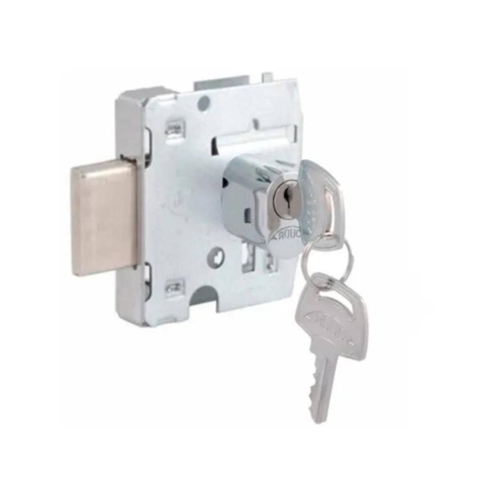 Fechadura Blindex Vidro Porta De Bater Lingueta Oval