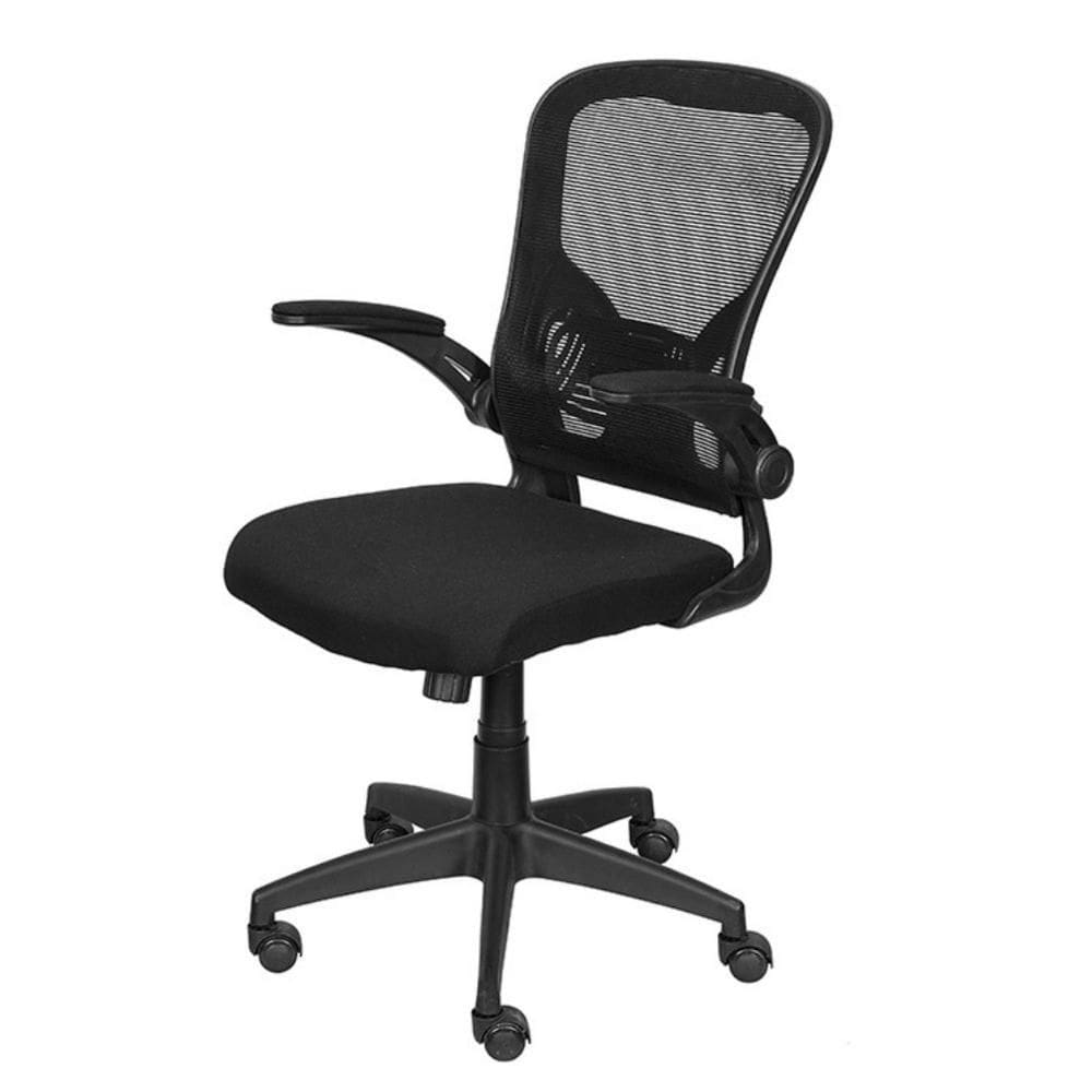 Cadeira Escritório Giratória NR-17 Diretor Bogotá Or Design Tela Mesh Preta Base Rodízio Nylon Preto