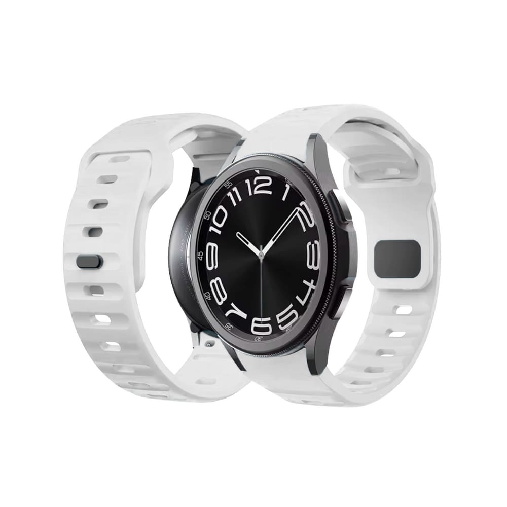 NERDCASE, Pulseira de Silicone, Compatível com Samsung Galaxy Watch 20mm, Branco