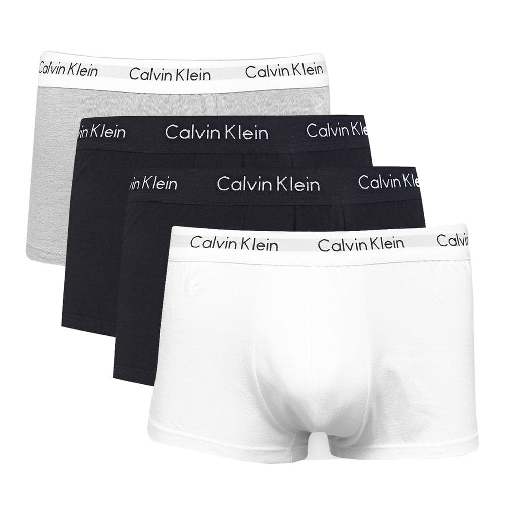 Kit c/4 Cuecas Calvin Klein Low Rise Trunk Cotton MAS2665 Multi