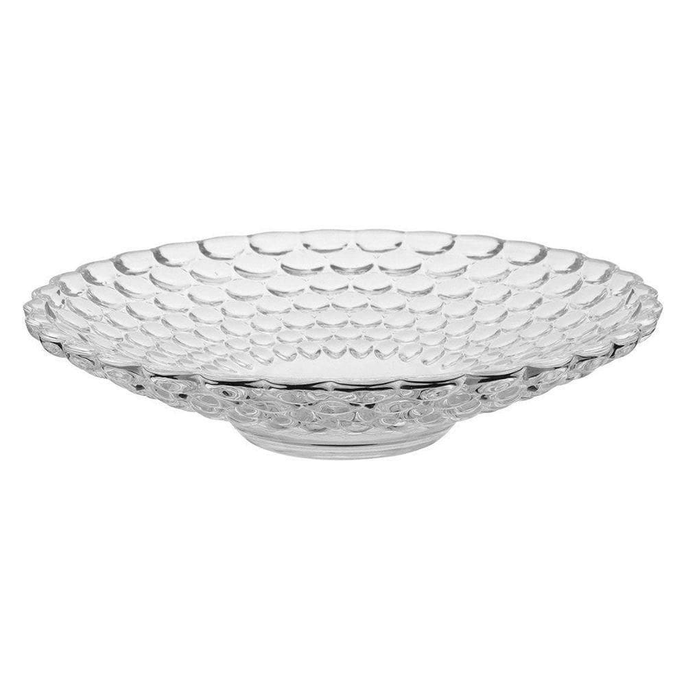 Centro De Mesa Fruteira Vidro Bubble Transparente 36cm Em Casa Tem