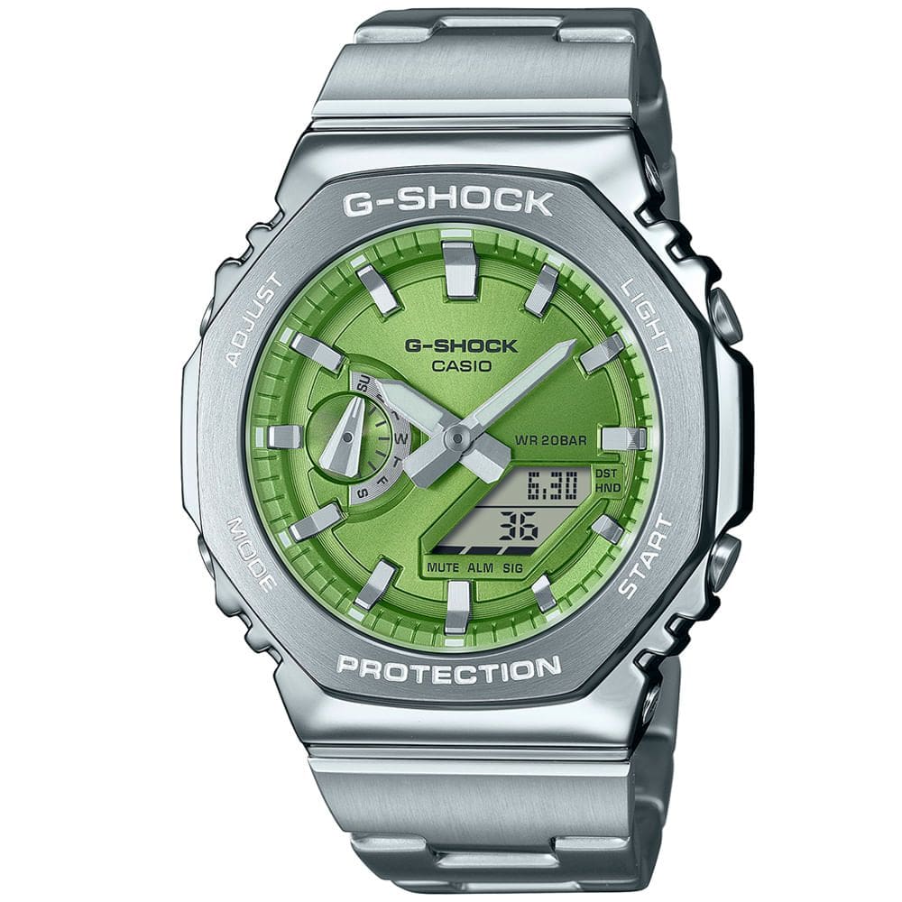 Relógio CASIO G-SHOK masculino analógico verde GM-2110D-3ADR