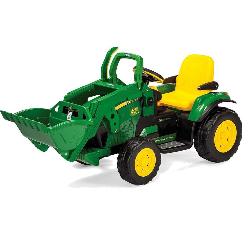 Trator Eletrico Menino Menina Peg Perego Deere Ground Loader 12V com Pa Verde