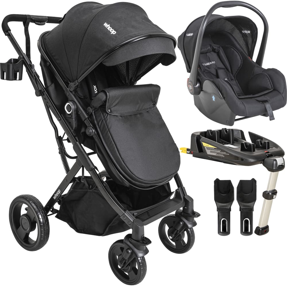 Carrinho de Bebe Bebe Conforto Base ISOFIX Kiddo Vox II Preto