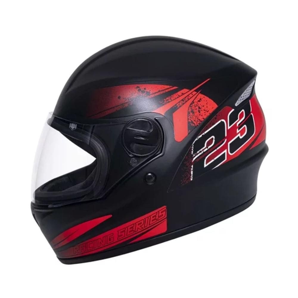 Capacete Taurus Joy23 RS Zephyr Preto Fosco/VermelhoTam. 56