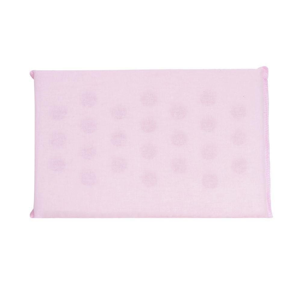 1 Travesseiro Bebê Antissufocante Rosa Liso Carrinho Berço