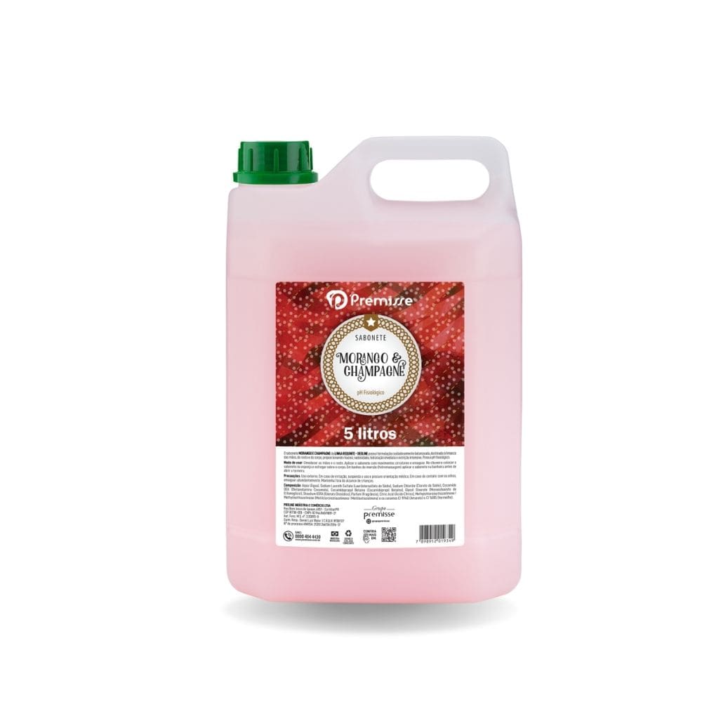 Sabonete Espuma Premisse 5L Morango e Champanhe C/ 4Unidades