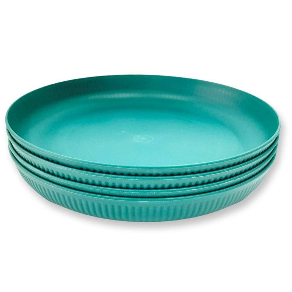 Kit 4 Prato Fundo Plástico Ø22cm 2443499 Verde - Quanhe