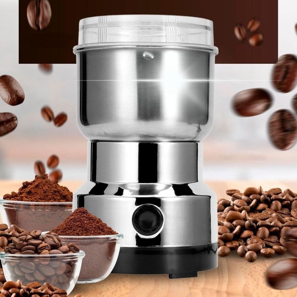 Moedor Grãos Elétrico Bivolt Aço Inoxidável Portátil Ideal