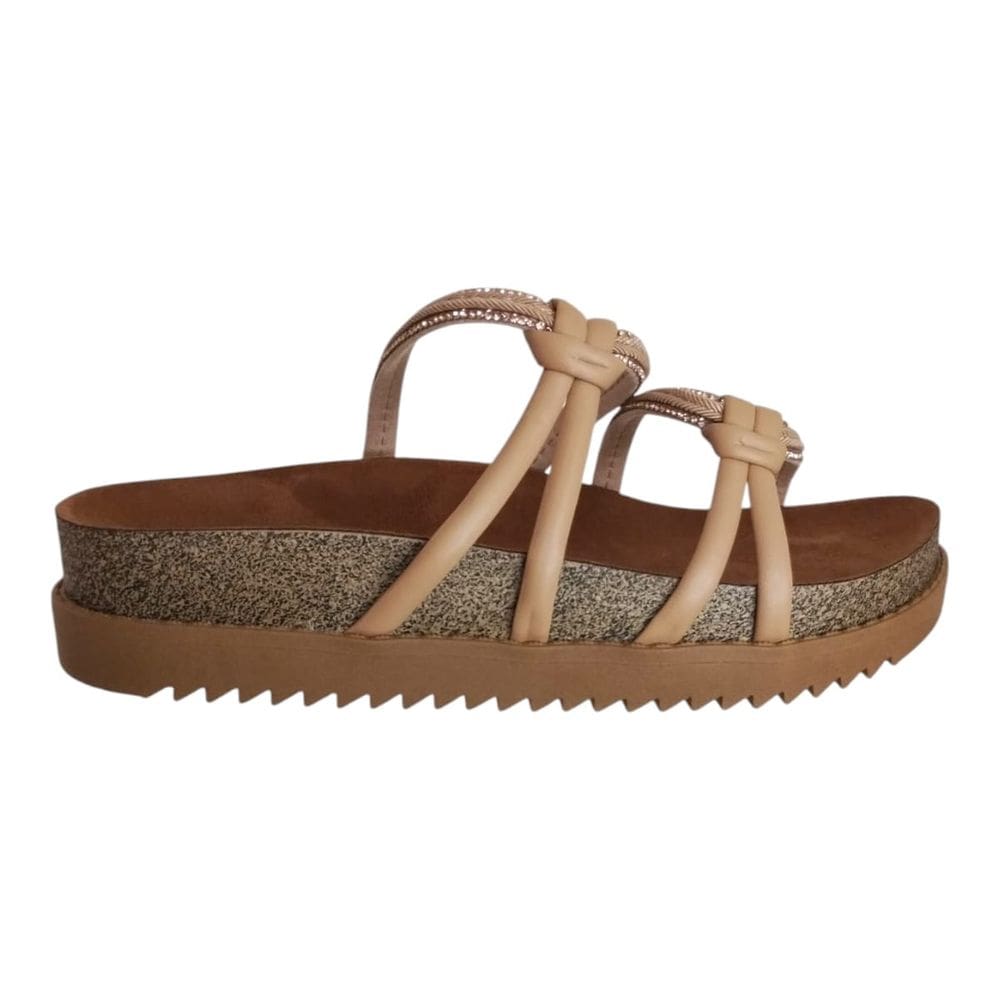 Chinelo Feminino Papete Moleca Tiras  Brilho Casual 5500.111