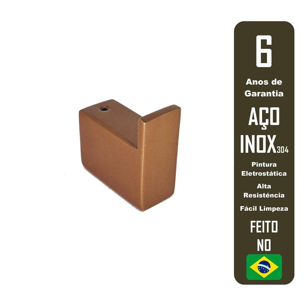 Cabideiro De Parede Guriri Cobre/Rose Inox