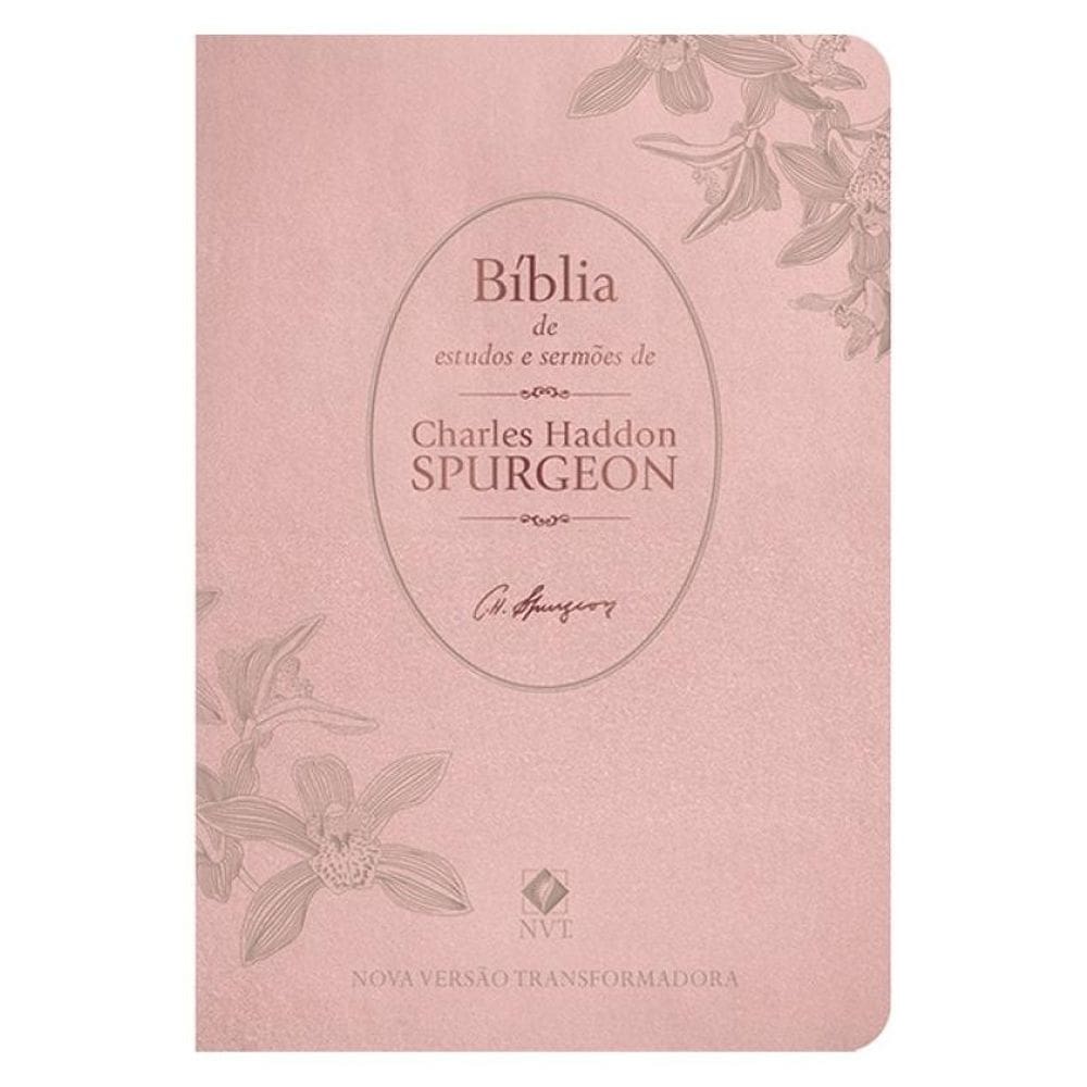 Biblia De Estudo E Sermões Spurgeon - Rosé