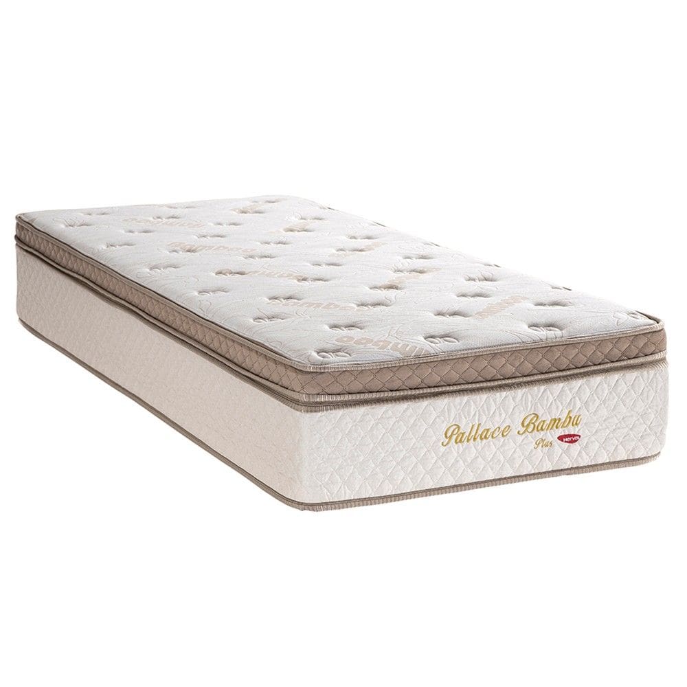 Colchão Solteiro 88 Pallace Bambu Plus D70 com Molas Ensacadas 88x188 Bege - Herval