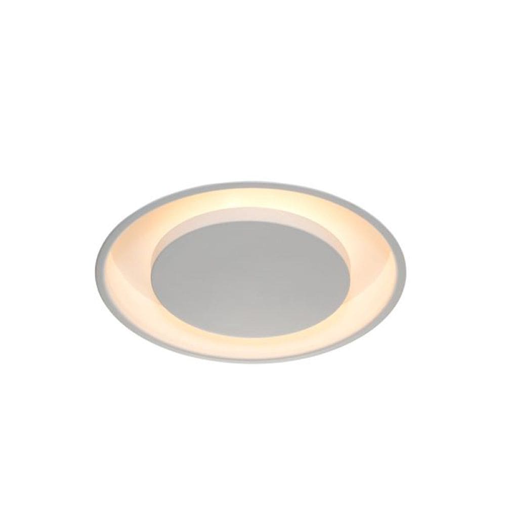 Plafon Redondo Eclipse Luz Indireta Branco 2E27 34cm