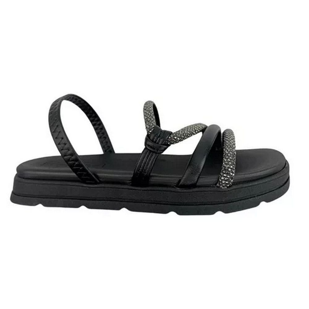 Sandalia Papete Moleca Calce Facil Tiras De Brilho 5490.113