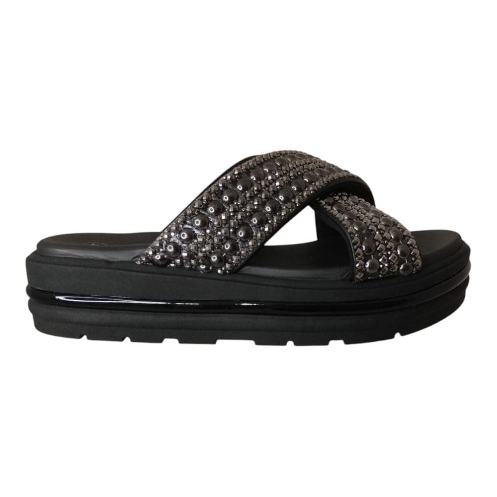 Chinelo Feminino Bebece Plataforma Flat Pedraria T2230-406