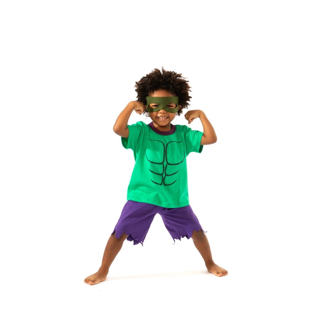 Fantasia Infantil Heroi Verde Curto Tamanho: 1